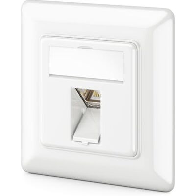 deleyCON 1x Presa di Rete CAT6a da Incasso con RJ45 Keystone 10 Gbps, STP Schermata Presa Dati per Patchcord, Cablaggio di Rete ed Ethernet da Installazione, Gigabit LAN Bianco deleyCON 1x Presa di Rete CAT6a da Incasso con RJ45 Keystone 10 Gbps, STP Schermata Presa Dati per Patchcord, Cablaggio di Rete ed Ethernet da Installazione, Gigabit LAN Bianco
