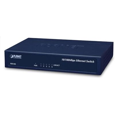 Planet FSD-503 switch di rete Unmanaged L2 Gigabit Ethernet (10/100/1000) Black Planet FSD-503 switch di rete Unmanaged L2 Gigabit Ethernet (10/100/1000) Black