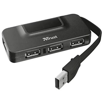 Trust Oila Hub a 4 Porte, USB 2.0, Nero Trust Oila Hub a 4 Porte, USB 2.0, Nero