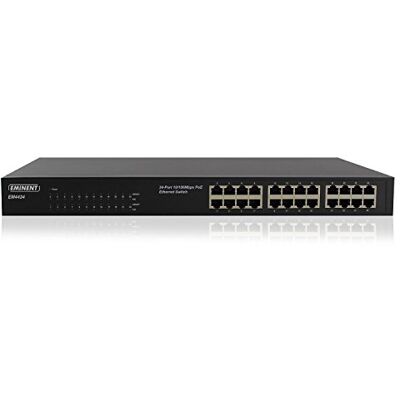 Ewent Eminent Switch 24 Porte 10/100 PoE, Nero Ewent Eminent Switch 24 Porte 10/100 PoE, Nero