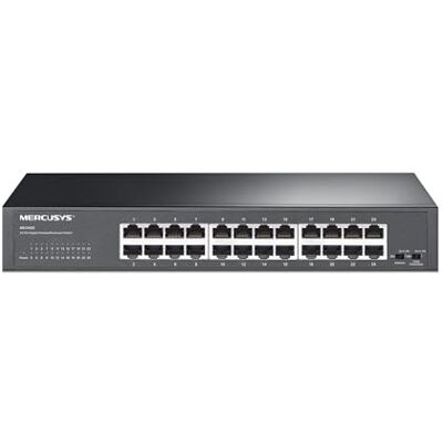 MERCUSYS MS124GS Switch 24 Porte Gigabit, Plug & Play, Custodia in Metallo Montaggio Desktop/Rack, Prevenzione Loop, Modalità Isolamento, Auto-Negoziazione, Apprendimento Indirizzi Mac MERCUSYS MS124GS Switch 24 Porte Gigabit, Plug & Play, Custodia in Metallo Montaggio Desktop/Rack, Prevenzione Loop, Modalità Isolamento, Auto-Negoziazione, Apprendimento Indirizzi Mac