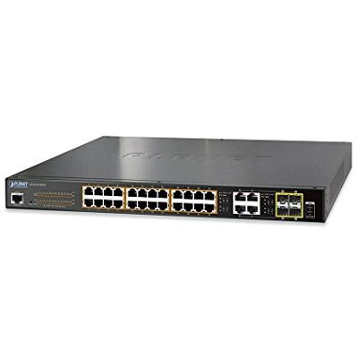 Planet GS-4210-24P4C switch di rete Gestito L2/L4 Gigabit Ethernet (10/100/1000) Connessione Ethernet, supporto alimentatore Via Ce Port (PoE) 1U Blu Planet GS-4210-24P4C switch di rete Gestito L2/L4 Gigabit Ethernet (10/100/1000) Connessione Ethernet, supporto alimentatore Via Ce Port (PoE) 1U Blu