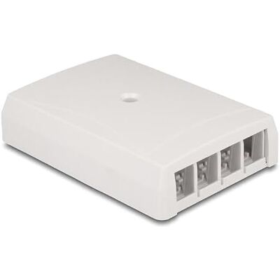 DeLOCK Keystone Leergeh?use Aufputz 4 Port f?r Glasfaser und Netzwerk wei? (67053) DeLOCK Keystone Leergeh?use Aufputz 4 Port f?r Glasfaser und Netzwerk wei? (67053)