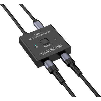 Techly 369465 Switch Bidirezionale 8K USB-C™ 2 Vie Nero Techly 369465 Switch Bidirezionale 8K USB-C™ 2 Vie Nero