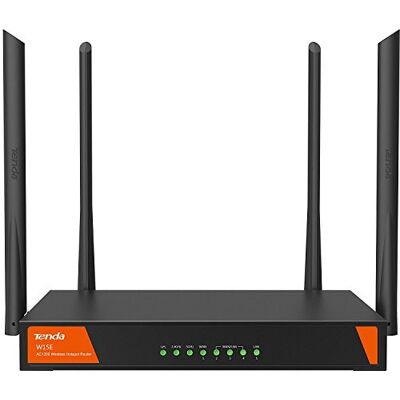 Tenda W15E router wireless Dual-band (2.4 GHz/5 GHz) Gigabit Ethernet Nero Tenda W15E router wireless Dual-band (2.4 GHz/5 GHz) Gigabit Ethernet Nero