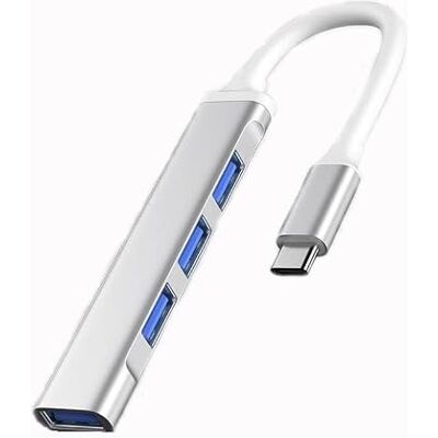 Generic Hub con 4 porte USB 3.0 da TypeC a USB, splitter multi-interfaccia (linea bianca) Generic Hub con 4 porte USB 3.0 da TypeC a USB, splitter multi-interfaccia (linea bianca)