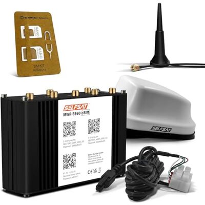 Selfsat MWR 5560 eSIM 5G Cat 20 Router WLAN fino a 3,4 Gbps incl. antenna 5G bianca Selfsat MWR 5560 eSIM 5G Cat 20 Router WLAN fino a 3,4 Gbps incl. antenna 5G bianca