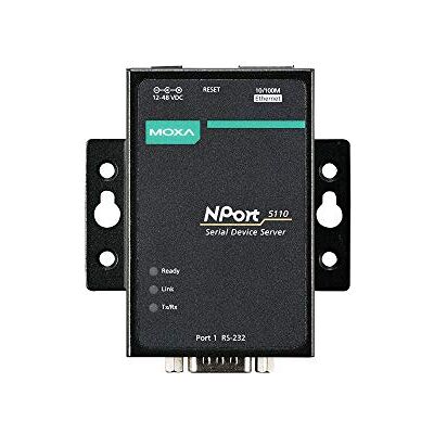 Moxa NPort 5110-1 Port Serial Device Server, 10/100 Ethernet, RS232, DB9 Maschio Moxa NPort 5110-1 Port Serial Device Server, 10/100 Ethernet, RS232, DB9 Maschio