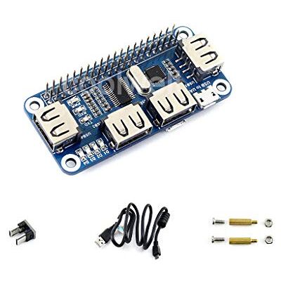 Waveshare Raspberry pi 4 Port USB HUB HAT Compatible With USB2.0 1.1 For Various Version of Raspberry Pi Perfectly Fit Zero/Zero W/Zero WH Serial Debugging Onboard USB to UART Waveshare Raspberry pi 4 Port USB HUB HAT Compatible With USB2.0 1.1 For Various Version of Raspberry Pi Perfectly Fit Zero/Zero W/Zero WH Serial Debugging Onboard USB to UART