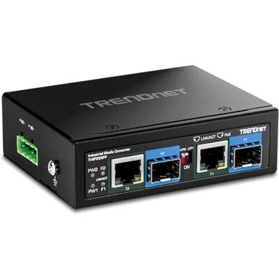 TRENDnet 2-Port Industrial SFP to Gigabit Poe++ Media Conv. TRENDnet 2-Port Industrial SFP to Gigabit Poe++ Media Conv.