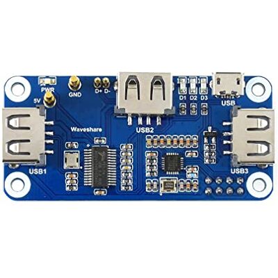 Waveshare PoE Ethernet/USB HUB HAT for Raspberry Pi Zero/Zero W/Zero WH 3X USB 2.0 Ports 802.3af-Compliant Waveshare PoE Ethernet/USB HUB HAT for Raspberry Pi Zero/Zero W/Zero WH 3X USB 2.0 Ports 802.3af-Compliant