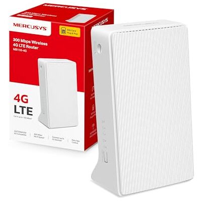 MERCUSYS TP-Link MB110-4G Router Wifi con Sim LTE Wireless N300Mbps 4G, Porta LAN/WAN, VPN,Senza Configurazione, Antenne Interne, Porte Antenna Esterna, Compatibile con Tutti Gli Operatori MERCUSYS TP-Link MB110-4G Router Wifi con Sim LTE Wireless N300Mbps 4G, Porta LAN/WAN, VPN,Senza Configurazione, Antenne Interne, Porte Antenna Esterna, Compatibile con Tutti Gli Operatori