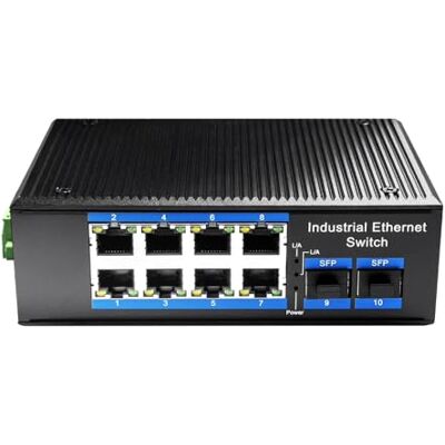 Cudy 792244 Switch Industriale Gigabit 8 Porte con 2 Slot SFP, IG1008S2 Nero Cudy 792244 Switch Industriale Gigabit 8 Porte con 2 Slot SFP, IG1008S2 Nero