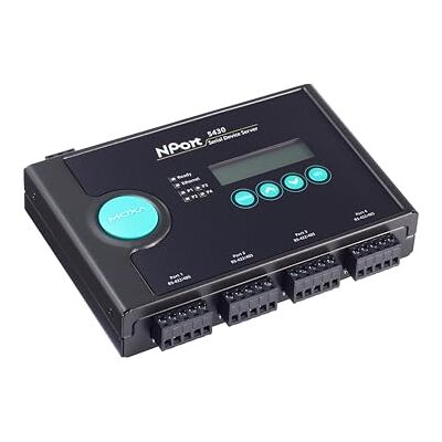 Moxa Server dispositivo a 4 porte senza adattatore di alimentazione, Ethernet 10/100, RS-422/485, morsettiera Moxa Server dispositivo a 4 porte senza adattatore di alimentazione, Ethernet 10/100, RS-422/485, morsettiera