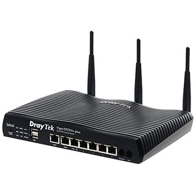 Draytek Vigor 2925Vn-plus DualWAN Gigabit Router senza Modem con 2xGigaBit WAN, 5xGigaBit LAN, 2xUSB, 50xVPN, 25xSSL-VPN, VLAN,WLAN nach 802.11n(2,4/5GHz),VoIP100257 Draytek Vigor 2925Vn-plus DualWAN Gigabit Router senza Modem con 2xGigaBit WAN, 5xGigaBit LAN, 2xUSB, 50xVPN, 25xSSL-VPN, VLAN,WLAN nach 802.11n(2,4/5GHz),VoIP100257