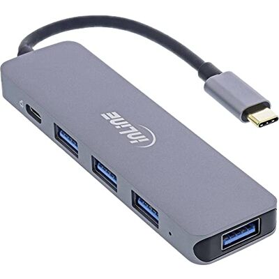 InLine USB 3.2 USB tipo C Multi Hub (4 X USB-A 5Gb/s + USB Type-C (Data/PD 87W), OTG, alloggiamento in alluminio, 33271L InLine USB 3.2 USB tipo C Multi Hub (4 X USB-A 5Gb/s + USB Type-C (Data/PD 87W), OTG, alloggiamento in alluminio, 33271L