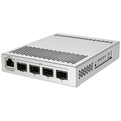 Mikrotik CRS305-1G-4S+in switch di rete Gestito Gigabit Ethernet (10/100/1000) Supporto Power Via ce Port (PoE) Bianco Mikrotik CRS305-1G-4S+in switch di rete Gestito Gigabit Ethernet (10/100/1000) Supporto Power Via ce Port (PoE) Bianco