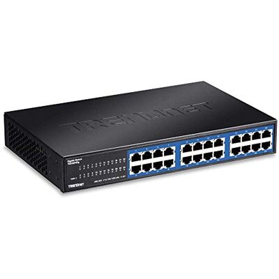 TRENDnet , TEG-S24DG, Switch desktop GREENnet Gigabit non gestito a 24 porte, switch di rete Ethernet, 24 porte RJ-45 Gigabit Ethernet 10-100-1000, nero TRENDnet , TEG-S24DG, Switch desktop GREENnet Gigabit non gestito a 24 porte, switch di rete Ethernet, 24 porte RJ-45 Gigabit Ethernet 10-100-1000, nero