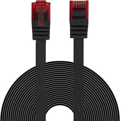 BIGtec Cavo Ethernet LAN, Flessibile, Piatto, 10 m, Cavo di Rete Piatto, Nero BIGtec Cavo Ethernet LAN, Flessibile, Piatto, 10 m, Cavo di Rete Piatto, Nero