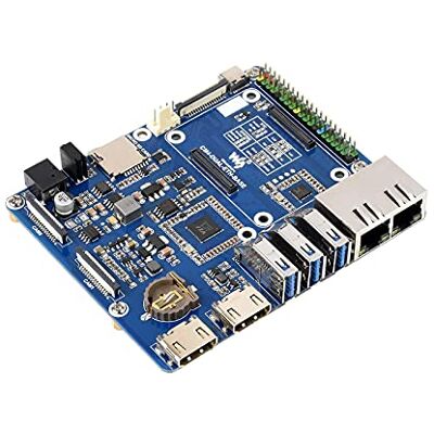 Waveshare Dual Gigabit Ethernet Base Scheda per Raspberry Pi Compute Module 4 Lite/EMMC Series Module, Include Interfacce ETH/CSI/DSI/RTC/HDMI/Micro SD/USB, Potente Capacità Ethernet Waveshare Dual Gigabit Ethernet Base Scheda per Raspberry Pi Compute Module 4 Lite/EMMC Series Module, Include Interfacce ETH/CSI/DSI/RTC/HDMI/Micro SD/USB, Potente Capacità Ethernet