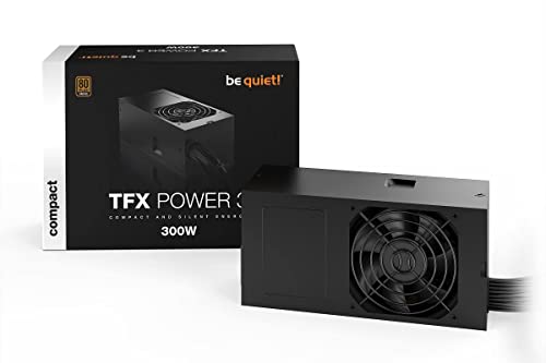 be quiet! TFX Power 3 300 W Bronzo, 80 Plus Bronzo, ventola a temperatura controllata da 80 mm, forte linea da 12 V per supporto di schede grafiche PCIe, connettore PCI Express per supporto GPU, BN322