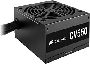 Corsair CV550 Alimentatore PC, 80 Plus Bronze, 550 W, CV (Cavi Fissi), Nero