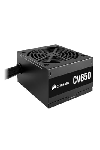 Corsair CV650 80 PLUS Bronze Non Modulare ATX 650 Watt Alimentazione Continua a Piena Potenza, Ventola a Bassa Rumorosità con Controllo Termico 120 mm, EU, Nero