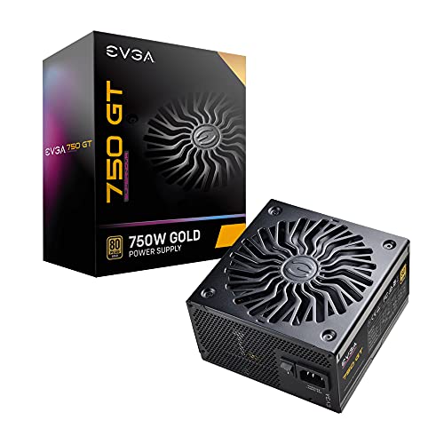EVGA SuperNOVA 750 GT, 80 Plus Gold 750W, Fully Modular, Auto Eco Mode with FDB Fan, 7 Year Warranty, Includes Power ON Self Tester, Compact 150mm Size, Power Supply  (EU)