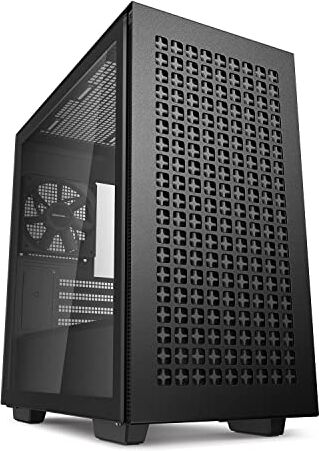 DeepCool CH370 Micro ATX Case per computer da gioco, ventola posteriore da 120 mm, preinstallata, design ventilato, supporto per cuffie integrato, colore: Nero