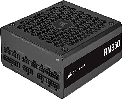 Corsair RM850 (2021), RM Serie, 850 Watt 80 Plus Gold Alimentatore ATX Interamente Modulare (Connettori EPS12V Tre, Bassa Rumorosità, Modalità Zero RPM, Condensatori con Rating a 105 ºC) Nero