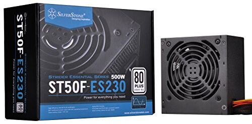 Silverstone SST-ST50F-ES230 v 2.0 Alimentatore per PC Serie Strider Essential, 500W 80 Plus 230V EU ATX , 120mm