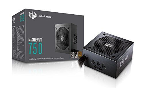 Cooler Master MasterWatt 750 unidad de fuente de alimentación 750 W 24-pin ATX ATX Negro