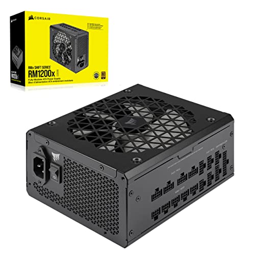 Corsair RM1200x SHIFT Alimentatore ATX Interamente Modulare Interfaccia Modulare Laterale Compatibilità con ATX 3.0 e PCIe 5.0 Modalità della Ventola Zero RPM Nero