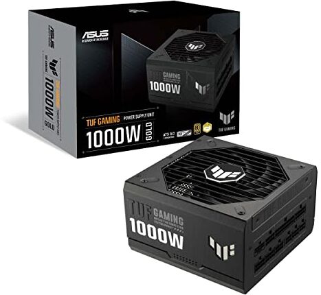 Asus TUF Gaming 1000W Alimentatore modulare, certificato Gold, ventola assiale, rivestimento PCB, compatibile con ATX 3.0