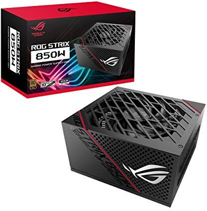 Asus ROG Strix 850W Gold Alimentatore PC Modulare, 80Plus Gold, ATX12V, Dissipatori ROG Heatsink, Ventola Axial-Tech, Tecnologia 0dB, Misure 16 x 15 x 8.6 cm, Nero