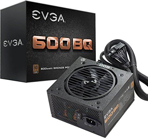 EVGA 600 BQ, 80+ BRONZE 600W, Semi Modulare, FDB Fan, Alimentatore 110-BQ-0600-K2 (EU)