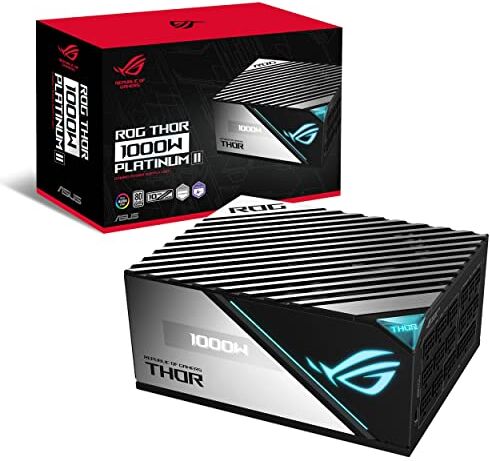 Asus Power Supply 1000 Watts Efficiency 80 PLUS PLATINIUM PFC Active ROG-THOR-1000P2-GAMING