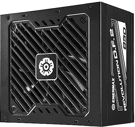 Enermax REVOLUTION D.F. 2 Alimentatore 850W ATX Completamente Modulare a Basso Rumore Compatibile Con ATX 3.0 e PCIe 5.0 Con Adattatore Funzione Autopulente Efficienza 80 PLUS Gold ERS850EWT