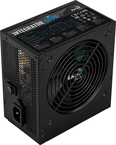 Aerocool Integrator 600 W 80 Plus Bronze Power Supply Unit with UK 3 Pin Power Lead