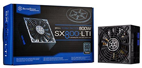 Silverstone SST-SX800-LTI Alimentatore per PC SFX-L Series, 800W 80 Plus Titanum PC Power Supply, Low Noise 120mm, 100% modular