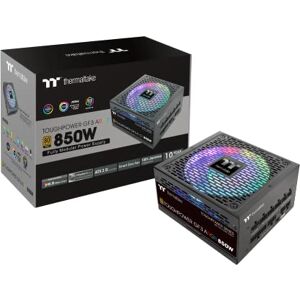 Thermaltake Toughpower GF 3 ARGB 850W PC ATX 3.0 Power Supply PCIe Gen 5.0 80-Plus-Gold Fully Modular Quiet 140 Fan EU Certified Black Thermaltake Toughpower GF 3 ARGB 850W PC ATX 3.0 Power Supply PCIe Gen 5.0 80-Plus-Gold Fully Modular Quiet 140 Fan EU Certified Black