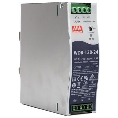 MEAN WELL WDR-120-24 alimentatore per computer 120 W Metallico MEAN WELL WDR-120-24 alimentatore per computer 120 W Metallico