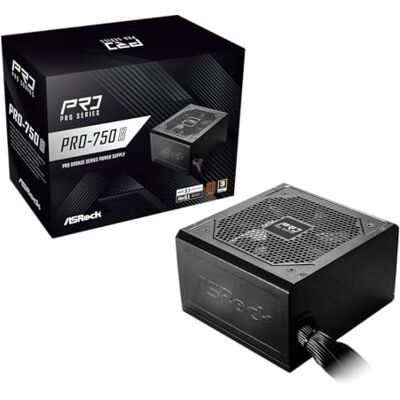 ASRock Pro Series PRO-750B Alimentatore da 750 W 80 Plus, colore: bronzo ATX3.1 e PCIe5.1 con cavo doppio colore 12 V-2 x 6 120 mm, ventola a basso rumore ASRock Pro Series PRO-750B Alimentatore da 750 W 80 Plus, colore: bronzo ATX3.1 e PCIe5.1 con cavo doppio colore 12 V-2 x 6 120 mm, ventola a basso rumore