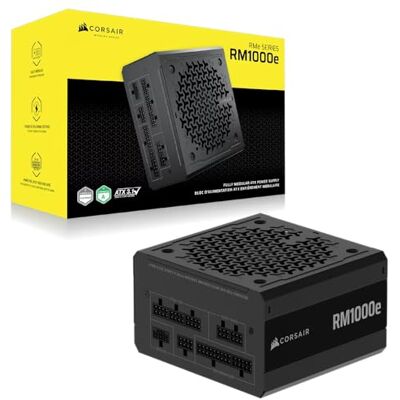 Corsair 2025 RMe Series, RM1000e, 1000 Watt, ATX 3.1, PCIe 5.1, certificato Cybenetics GOLD, alimentatore completamente modulare Corsair 2025 RMe Series, RM1000e, 1000 Watt, ATX 3.1, PCIe 5.1, certificato Cybenetics GOLD, alimentatore completamente modulare