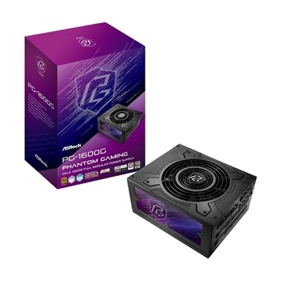 ASRock 1000W Phantom Gaming PG-1000G PSU, Fully Modular, 80+ Gold, Cybenetics Gold & Lambda A, ATX 3.1, PCIe 5.1 ASRock 1000W Phantom Gaming PG-1000G PSU, Fully Modular, 80+ Gold, Cybenetics Gold & Lambda A, ATX 3.1, PCIe 5.1