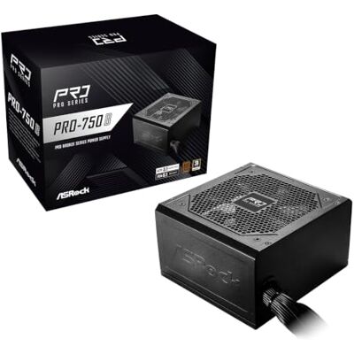ASRock Pro Series PRO-750B Alimentatore da 750 W 80 Plus, colore: bronzo ATX3.1 e PCIe5.1 con cavo doppio colore 12 V-2 x 6 120 mm, ventola a basso rumore ASRock Pro Series PRO-750B Alimentatore da 750 W 80 Plus, colore: bronzo ATX3.1 e PCIe5.1 con cavo doppio colore 12 V-2 x 6 120 mm, ventola a basso rumore
