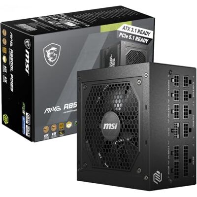 MSI MAG A850GL PCIE5 alimentatore per computer 850 W 20+4 pin ATX Nero MSI MAG A850GL PCIE5 alimentatore per computer 850 W 20+4 pin ATX Nero