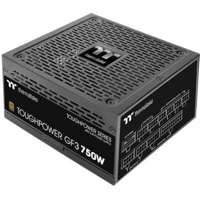 Thermaltake Toughpower GF 3 750W PC ATX 3.0 Power Supply PCIe Gen 5.0 80-Plus-Gold Fully Modular Quiet 140 Fan EU Certified Black Thermaltake Toughpower GF 3 750W PC ATX 3.0 Power Supply PCIe Gen 5.0 80-Plus-Gold Fully Modular Quiet 140 Fan EU Certified Black