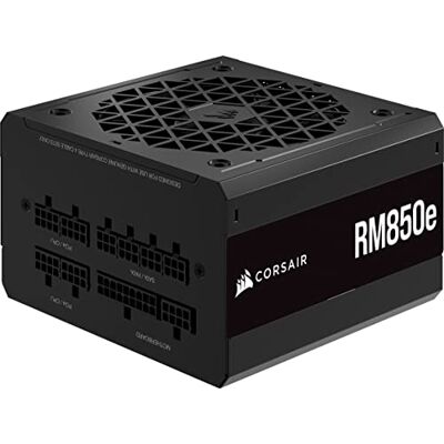 Corsair RM850e (2023) Alimentatore ATX Completamente Modulare a Basso Rumore Compatibile Con ATX 3.1 e PCIe 5.1 Condensatori a 105°C Efficienza 80 PLUS Gold Supporto Standby Moderno Nero Corsair RM850e (2023) Alimentatore ATX Completamente Modulare a Basso Rumore Compatibile Con ATX 3.1 e PCIe 5.1 Condensatori a 105°C Efficienza 80 PLUS Gold Supporto Standby Moderno Nero