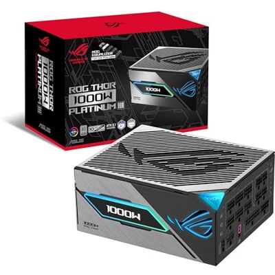 Asus ROG Thor 1000W Platinum III Equalizer, Alimentatore Gaming Modulare, ATX 3.1, GaN MOSFET, Display OLED e Aura Sync RGB, PCIe 5.1, 80+ Platinum e Cybenetics Lambda A++, ROG-THOR-1000P3-GAMING-E Asus ROG Thor 1000W Platinum III Equalizer, Alimentatore Gaming Modulare, ATX 3.1, GaN MOSFET, Display OLED e Aura Sync RGB, PCIe 5.1, 80+ Platinum e Cybenetics Lambda A++, ROG-THOR-1000P3-GAMING-E
